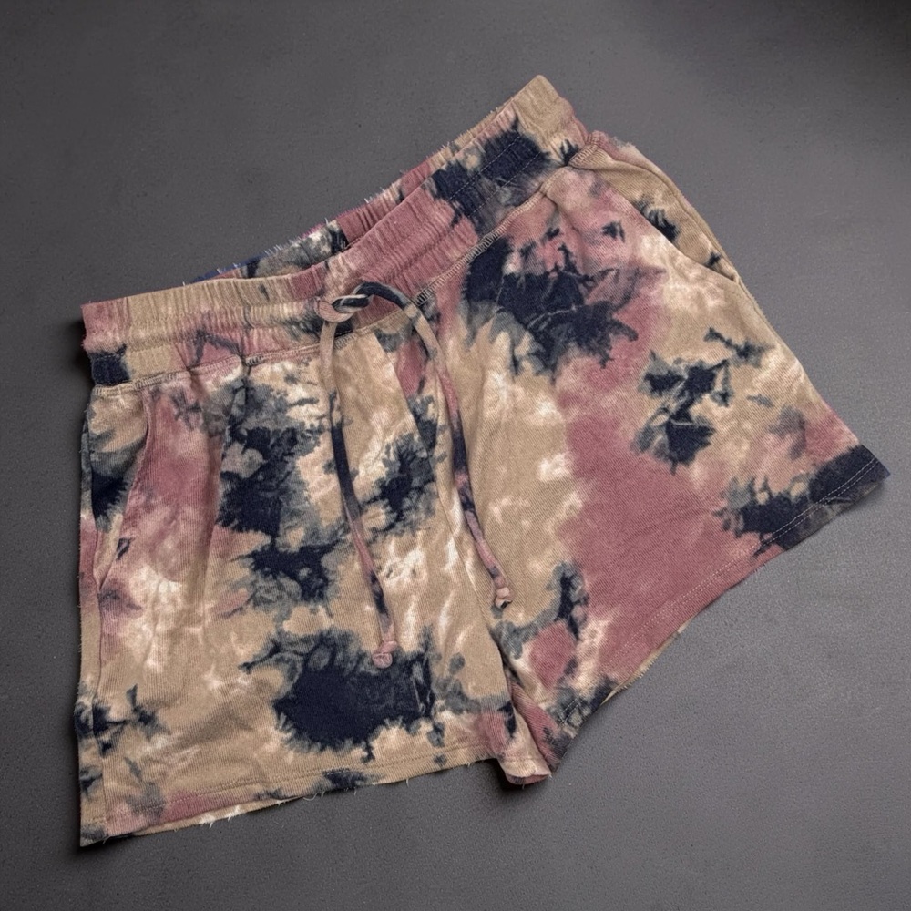 Freshman 1996 Tie Dye Lounge Shorts Size M BOBBI + BRICKA Soft Knit